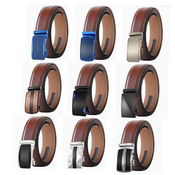 Gürtel Automatische Schnalle Männer Gürtel Kuh Haut Marke Qualität Luxus Designer Taille Strap Männlich Top Mode herren Business Formale B630