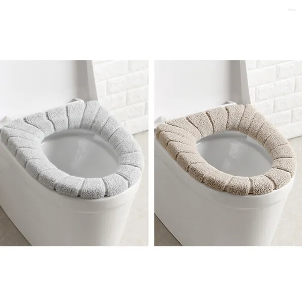 Capas para assento sanitário 3 peças almofadas aquecedoras elásticas para manter quente capa lavável universal
