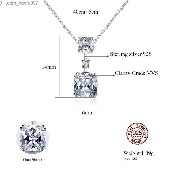 Подвесные ожерелья czcity Большой Cz подвесной сеть ожерелья роскошные 925 серебряный серебряный циркон