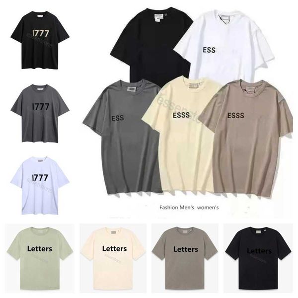 T-shirt da uomo Summer Fears Uomo Donna Ess t-shirt Designer Camicie casual Pantaloncini di lusso Magliette Essen Stampa sul petto Moda Lettertops Tees of God Classic Us S-xxl23n9