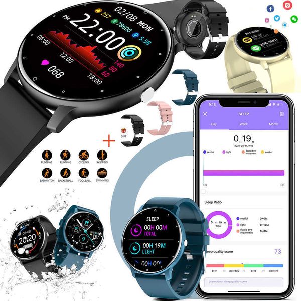 Smartwatches Dome-Kameras ZL02 Herren Damen Smart Bluetooth IP67 Wasserdicht Herzfrequenz Fitness Tracker Smart Armband für iPhone Android + Box x0706