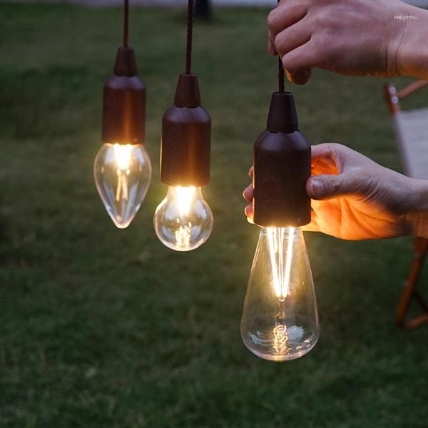 Luci notturne Lampada da campeggio a LED Caricabatteria USB Lampada di emergenza Lanterna per tenda sospesa per esterni Lampadina a risparmio energetico universale per