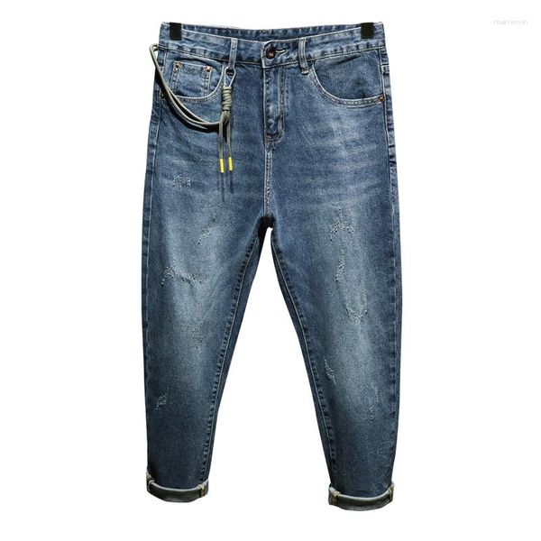 Мужские джинсы мужские мешковатые джинсовые брюки для гаремов мужчины свободно