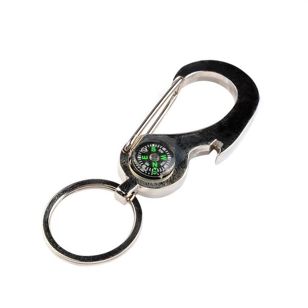 Uso Bussola Apribottiglie Moda uomo 3D Carino Chiusura in metallo Ciondolo Anello Portachiavi Portachiavi Keyfob273T