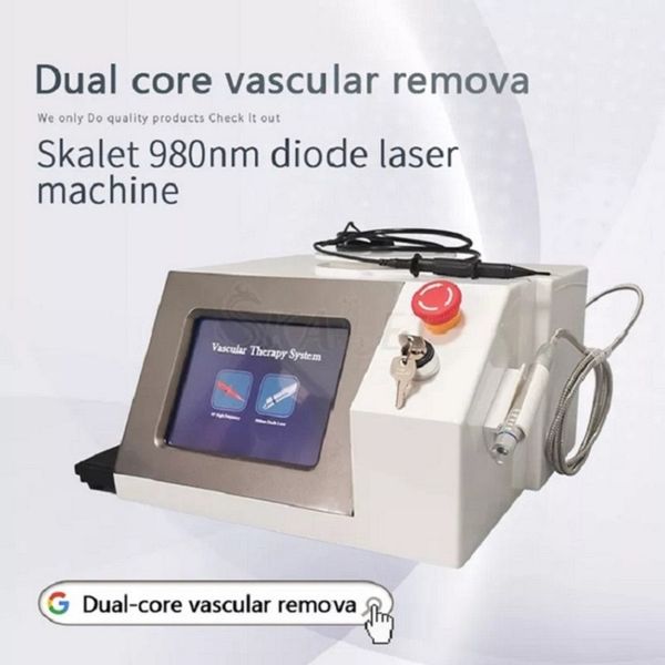 macchina del laser di rimozione vascolare di rimozione ad alta frequenza della vena del ragno del laser a diodi medico rf dell'attrezzatura di bellezza 980nm