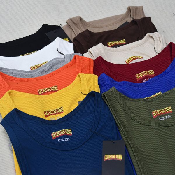 Coletes masculinos O GBT Marca Tank Top Homens Ginásio Musculação Básico Sem Mangas Casual Esportes Sólidos Tops de Malha Melhorar Hoje Roupas Masculinas 230802