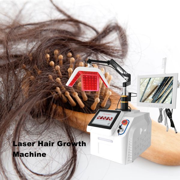 5 em 1 terapia de rebrota de cabelo a laser de baixo nível máquina de beleza de laser infravermelho de luz vermelha 650nm diodo laser crescimento de cabelo anti perda de cabelo tratamento beleza equipamento