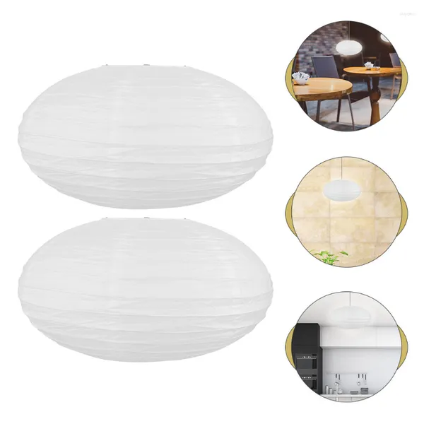 Candeeiros de mesa 2 peças lanterna crianças aniversário pompons decoração faça você mesmo suprimentos para festas papel decorar branco formato de disco voador