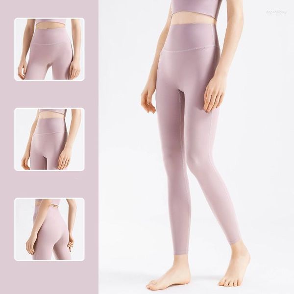 Pantaloni attivi Yoga con elevata elasticità e nudità Sollevamento dell'anca Corsa Sport Fitness Nessuna linea scomoda in vita