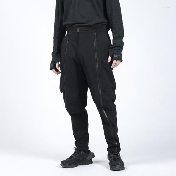 Herrenhose, funktionelle Jogginghose, durchgehender Doppelreißverschluss, Techwear, Ninjawear, Darkwear, Silenstorm