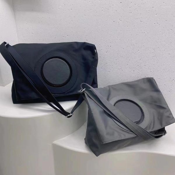 Bolsas para noite casuais dobráveis com aba oca bolsa para câmera Nylon unissex grande capacidade bolsa transversal feminina simples e versátil