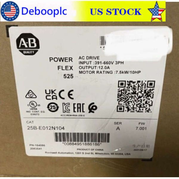 Novo Allen Bradley 25b-e012n104 10hp Fw 6.001 Powerflex 525 Ac Drive