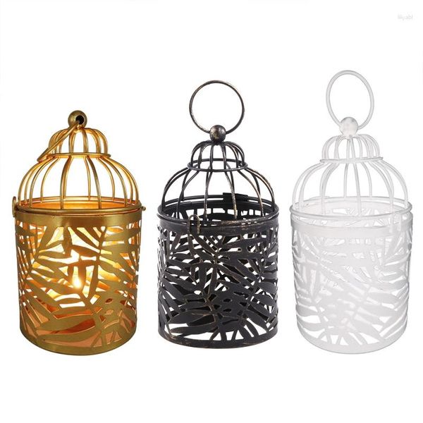 Держатели свечей подвесной держатель BirdCage Metal Vintage Lantern Tealight Centerpieces Candlestick для стола свадебной вечеринки G99A