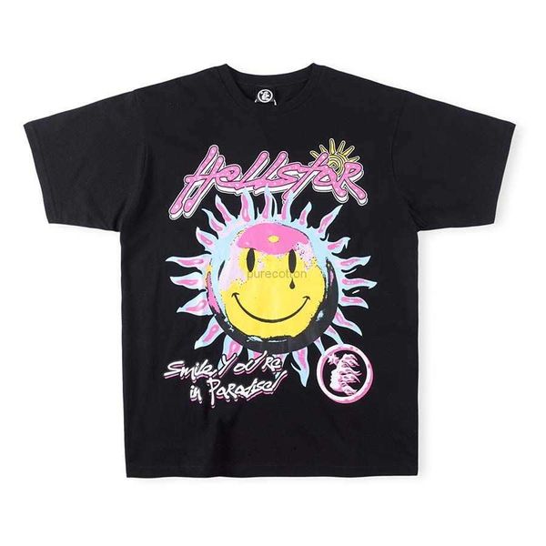 Roupas de moda de grife camisetas camisetas da moda Hellstar Studios for the Sun Tee High Street masculina e feminina de manga curta camiseta Rock Hip hop 2030