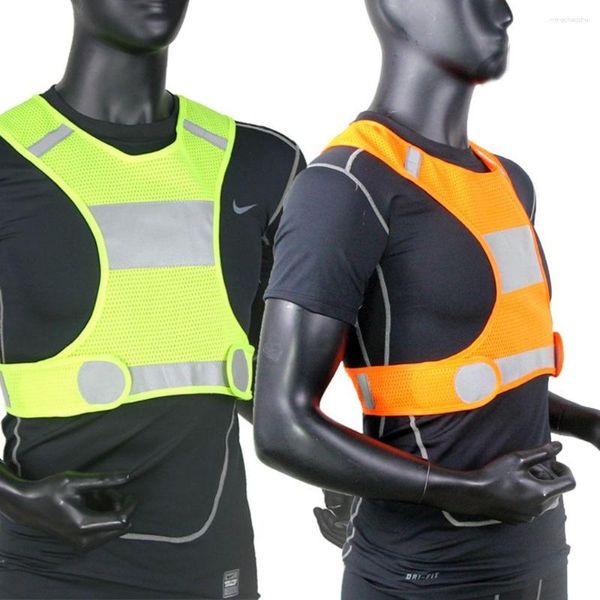 Jaquetas de caça colete de corrida amarelo poliéster respirável fashion reflexivo para ciclismo esportes de bicicleta