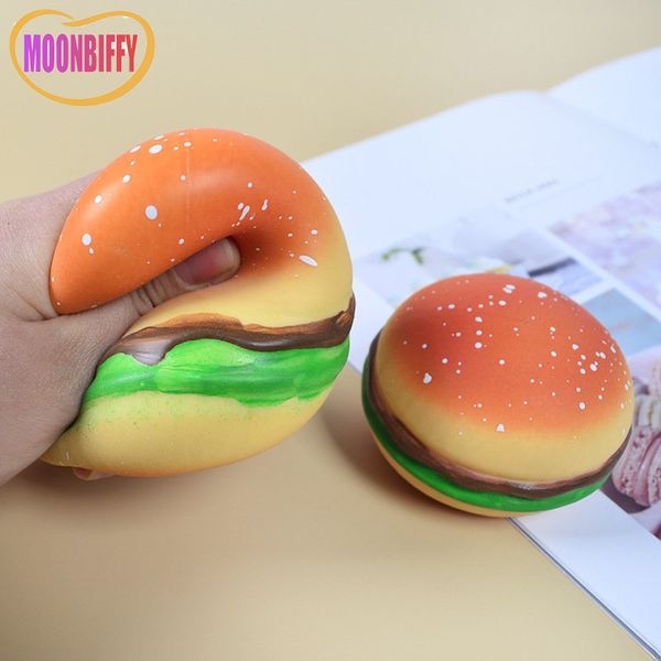 Decompression Toy Burger Stress Ball 3D Squishy Hamburger Fidget Toys Silicone Decompression Silicone Squeeze Fidget Ball Fidget Sensory Toy 230705