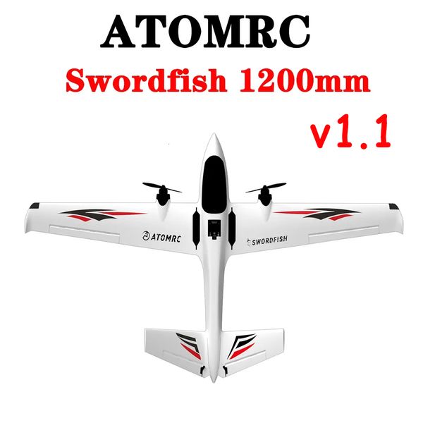 Uçak Modle Atomrc Swordfish V1 1 1200mm Sabit Kanat Kanatları FPV Uçak Kiti PNP Açık Hobi Oyuncakları Çocuklar İçin RC Model 230705