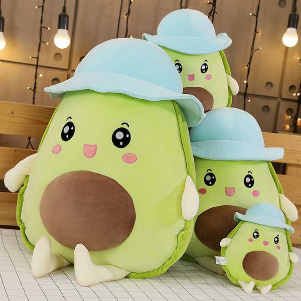 Animali di peluche ripieni 30-80 cm Giocattoli morbidi di avocado gigante Kawaii Bambole di peluche di avocado Cuscino per bambina Cuscino farcito a forma di frutta Cuscino anti pressione HKD230706