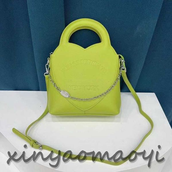 Bolsa de couro PU de marca feminina Bolsa de ombro de grife Moda de luxo Tote Bag da marca Letter Tiffany New York Messenger Bag Mini bolsa verde maçã