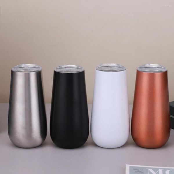 Garrafas de água Copo de casca de ovo ergonômico Caneca de aço inoxidável resistente ao calor com tampa resistente a respingos Design portátil para beber fácil