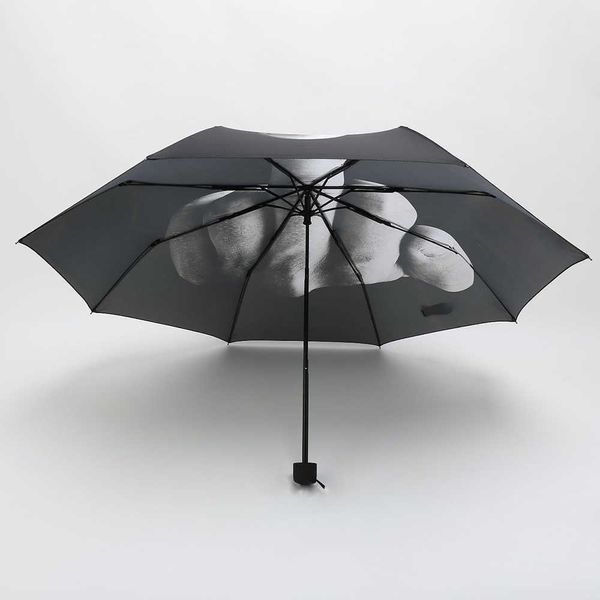 Зонты Забавный зонтик, зонтик со средним пальцем, креативный тройной зонт для студентов, презирающий зонтики, женский зонт от солнца, мужской зонт