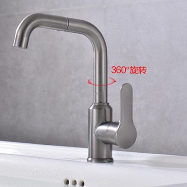 Banyo Lavabo Muslukları Paslanmaz Çelik Mutfak Döner Musluklar Çift Taraflı Havza Mikseri 33-48mm delikli duş için evrensel dönen musluk