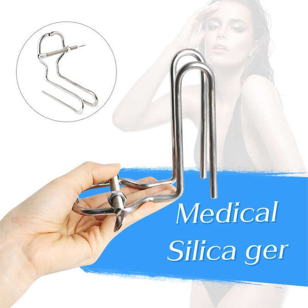 Caldo ! Giocattoli anali Figa Spreader Pieghevole Labia Morsetti Punto G Pulito Clistere Vagina Speculum Espandere Dispositivo Sesso per le donne230706