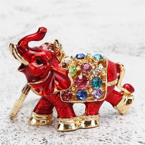 Vendo chaveiro colorido com strass elefante porta-chaves de carro pingente bolsa feminina enfeites pequeno presente 3245