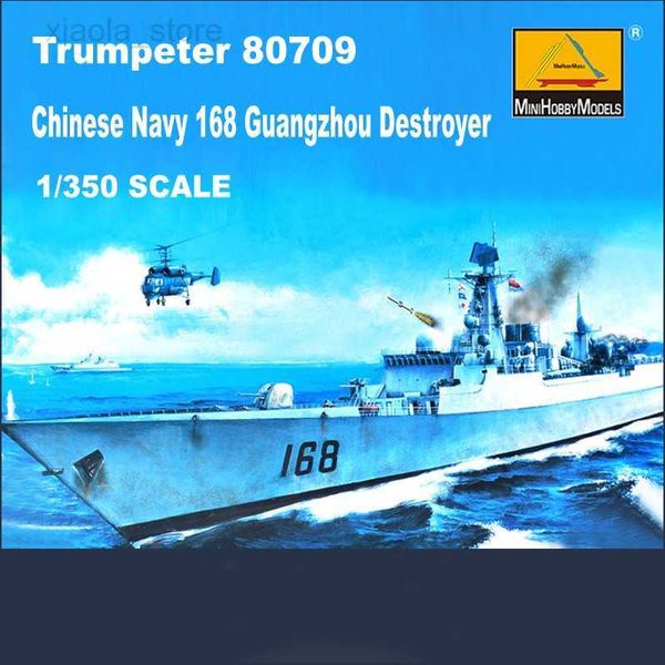 Modello Set Trumpeter 80709 Modello in plastica Scala 1/350 Marina cinese 168 Guangzhou Destroyer Modello di assemblaggio Nave per modello militare Hobby DIY HKD230706