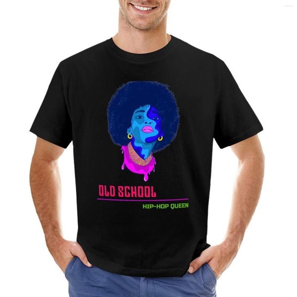 Polos masculinos retrô dos anos 90 Old School Hip-hop Camiseta e vestuário Design personalizado Camiseta com design estético Roupas estéticas Camiseta preta Roupas masculinas