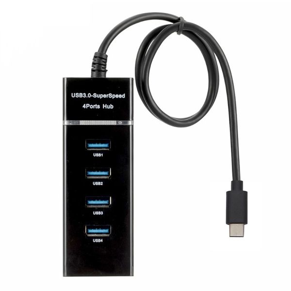 4 порта USB C Hub 3.0 Type-C Splitter Adapter Data Transfer для MacBook IMAC Телефон компьютер аксессуары USB-C Hub