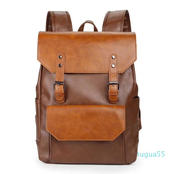 Designer-Rucksack für Herren und Damen, Crazy Horse-Leder, modischer Trend, große Kapazität, einfacher Rucksack