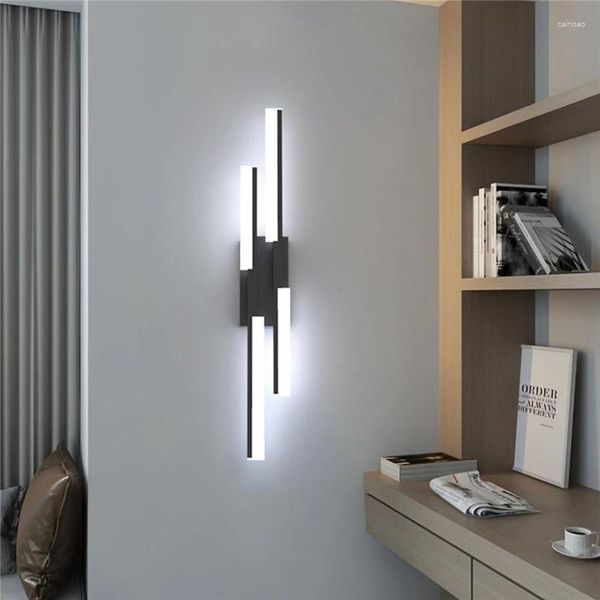 Candeeiro de parede Moderno Simples Luxo LED Sala de Estar Corredor Candeeiros El Bedroom Bedhead Minimal Long Strip Iluminação Interior