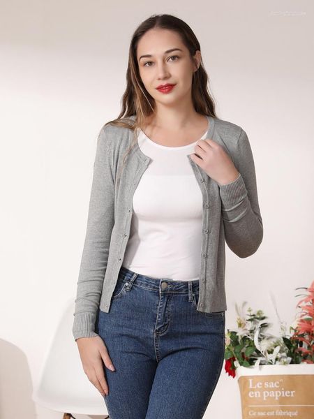 Cappotto in maglia da donna Primavera 2023 Top in tricot all'uncinetto Abbigliamento nero Maglioni lavorati a maglia da donna Capispalla Camicette Cardigan Donna