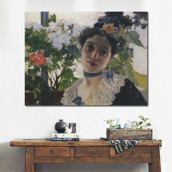 Lady Figurative Canvas Wall Art Ritratto di Clothilde Joaquin Sorolla Y Bastida Dipinto fatto a mano Seascape Bedroom Decor