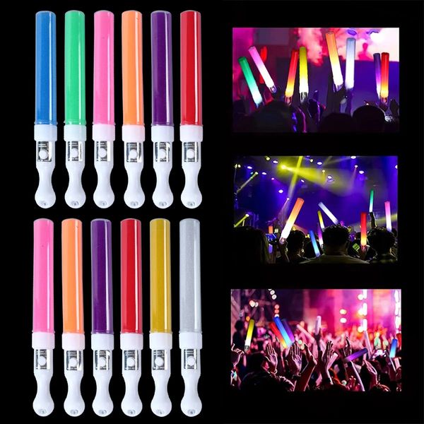 LED Glow Sticks RGB LED Cheer Sticks Light Up Cheer Tube Lampeggiante colorato Bacchette luminose Piscina Forniture per feste di nozze Concerti Regali LT0109