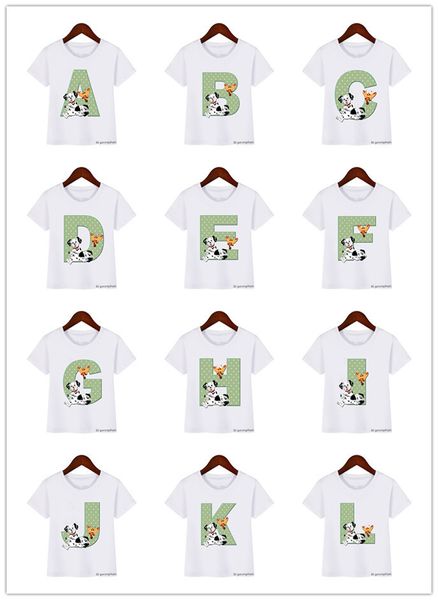 T-shirt Kawaii Kids Tshirt Funny Dog And Bee Letter Print Magliette per ragazze per la festa di compleanno Maglietta a maniche corte Top Drop 230705