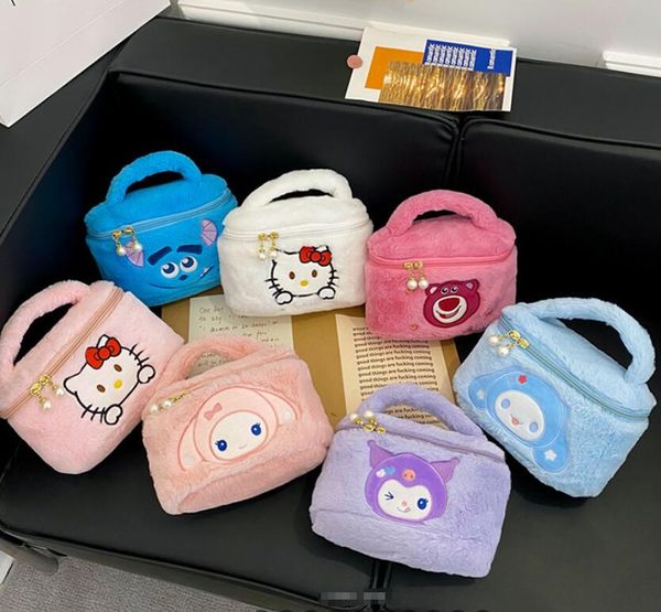 Ragazze kawaii Cosmetici Borsa con cerniera Ragazza Cinnamoroll Melody Casual Princess Accessori borse grande capacità