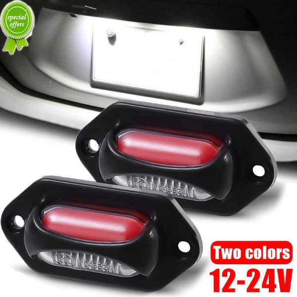 Nuovi due colori 6 LED Car Truck Side Marker Spia per auto Moto Van SUV Luci targa Lampada di segnalazione impermeabile 12-24V