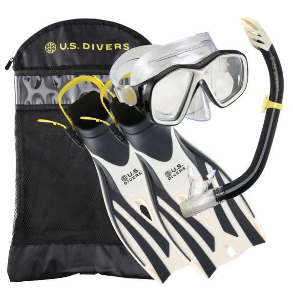 FINS Gloves U Divers DZQ для взрослых снорклингинг набор маски для маски и мешка для передачи включено большой x большой песок черный 230705