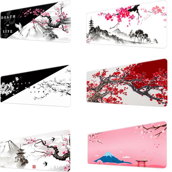 Outros Home Garden Mouse Pad Cherry Blossom Custom Computer Table Office Laptop Borracha Natural Macio Pagode Japonês E Bl 230705