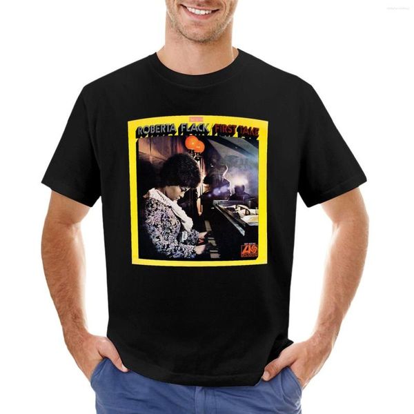 Polo da uomo Roberta Flack - T-shirt First Take Ragazzi T-shirt bianche Tinta unita T-shirt grafiche da uomo Hip Hop