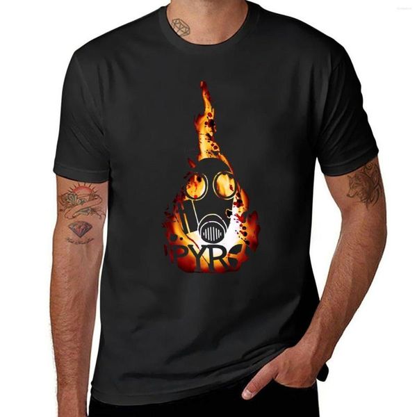 Polos Masculinos Team Fortress 2 - Pyro T-Shirt Quick Drying Black T Shirts T-shirts Man Men Workout