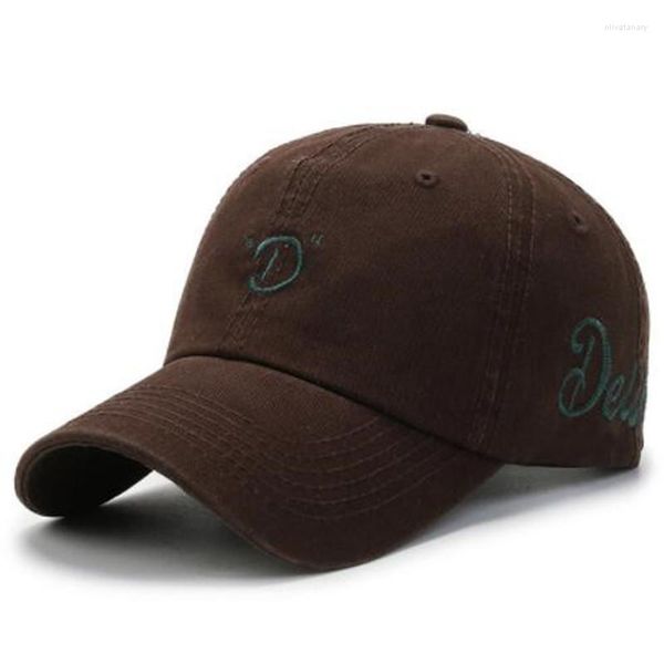 Bonés de Bola Multicolor Homens Mulheres Algodão Lavado Letras Bordados Beisebol Snapback Chapéu 2023 Primavera Tamanho Ajustável Casal Boné Esportivo