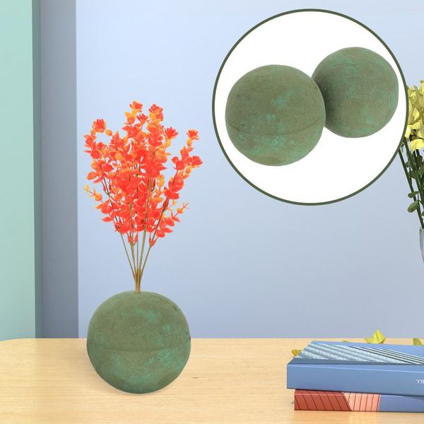 Flores decorativas 2 pçs buquê bolas espuma fresca kits faça você mesmo artesanato esfera suprimentos de resina fenólica