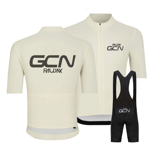 Conjuntos de camisas de ciclismo Conjunto Raudax GCN Roupas de manga curta Verão Bicicleta MTB Preto Roupas sofisticadas 230706