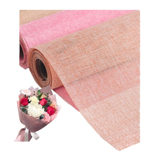 Упаковочная бумага 5 -ярдовая корейский стиль цветной половой цветок для покрытия бумаги льняной бумаги, похожий на бумагу для подарочной упаковки цветочной букет. 230706
