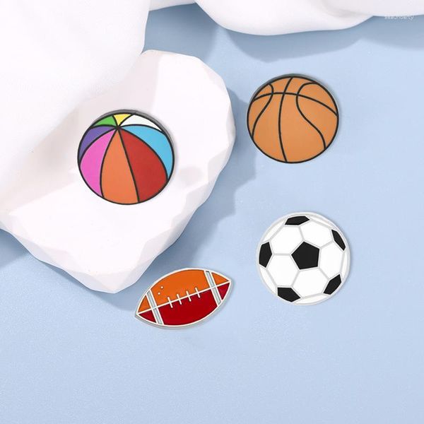 Broches Basquete Futebol Broche Infantil Meninos Esportes Estudantes Jeans Mochilas Lapelas Amantes Crachás Jóias Presentes