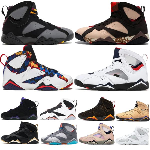 Tênis de basquete de grife Jumpman 7 7s masculino feminino 7S OG UNC preto rosa azul prata marrom verde tênis bronze branco multicolorido montanhismo esportes sapatos casuais