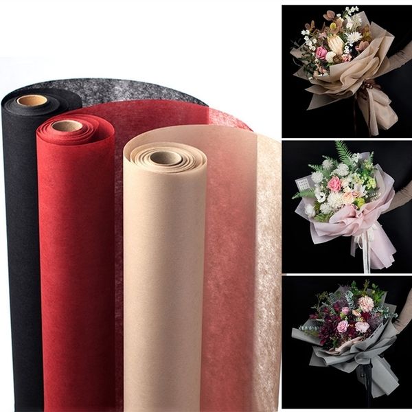 Verpackungspapier, 60 cm x 10 Yards dick, Rolle, Blumen-Geschenkpapier, nicht gewebt, durchscheinendes Blumenpapier, Blumen-Shop, Baumwolle, DIY-Geschenkverpackungsmaterial 230706